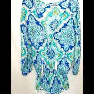 Tiare Hawaii Boho Lace front Romper / Swimsuit Cover-up